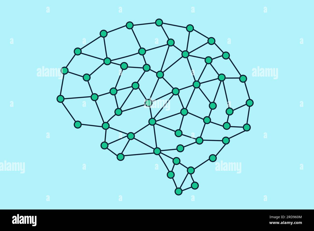 Plexus neural network. Abstract AI brain. Vector Stock Vector Image ...