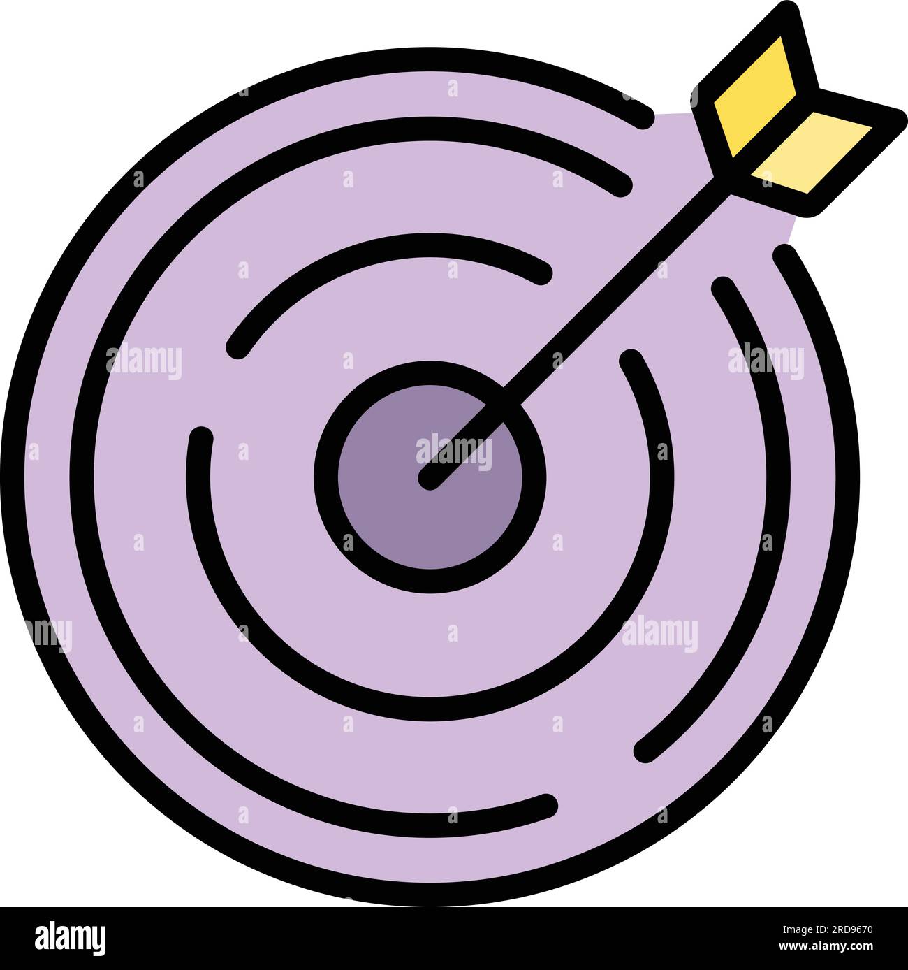 Arch target icon outline vector. Archery aim. Game archer color flat Stock Vector Image & Art