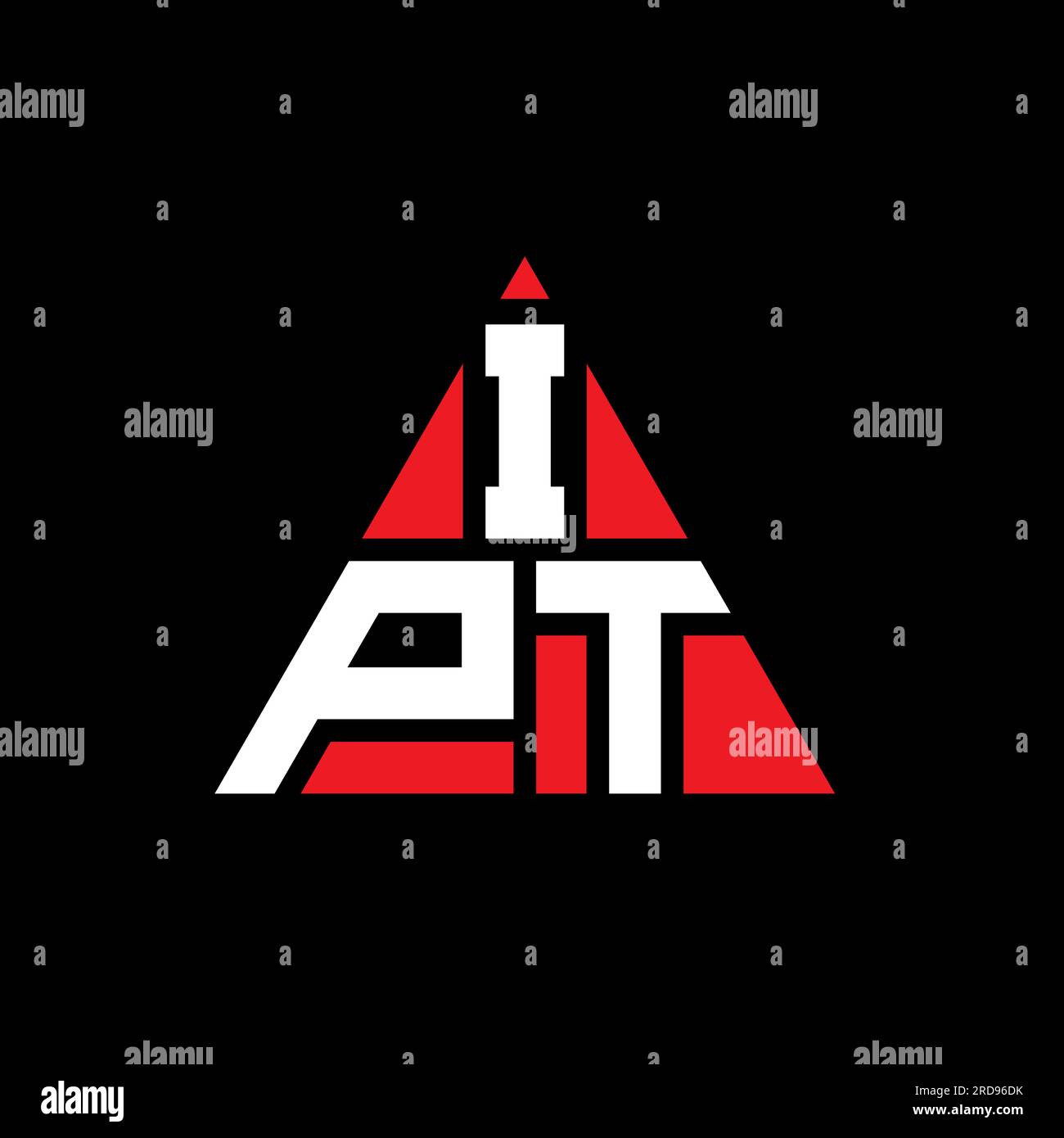 IPT triangle letter logo design with triangle shape. IPT triangle logo