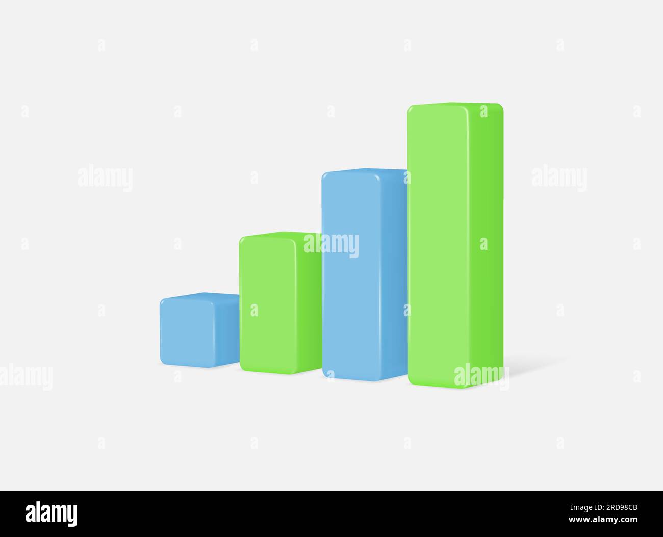 3d realistic graph of price growth on a trading exchange. price growth ...