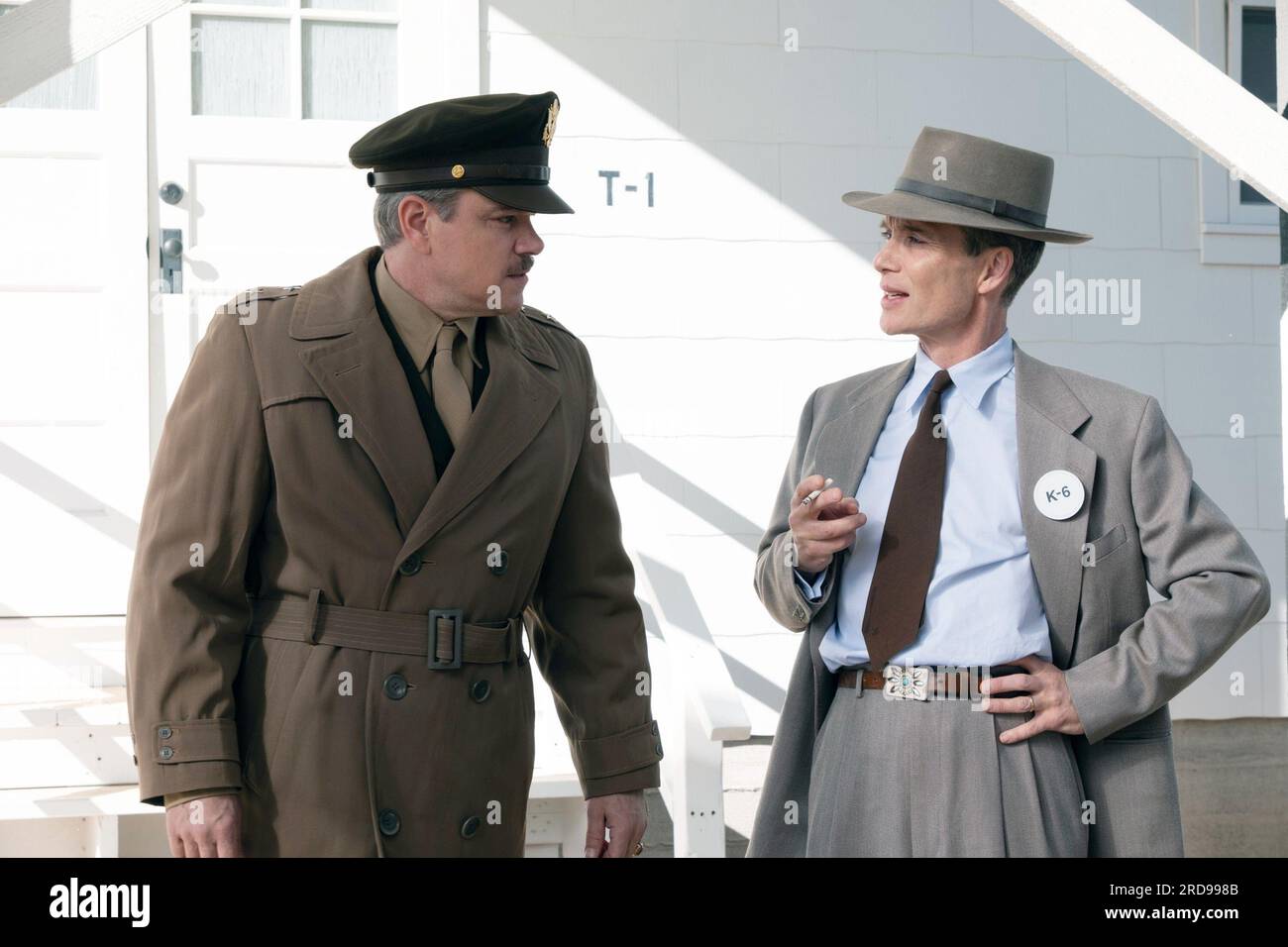 OPPENHEIMER, From Left: Matt Damon As Leslie Groves Jr., Cillian Murphy ...