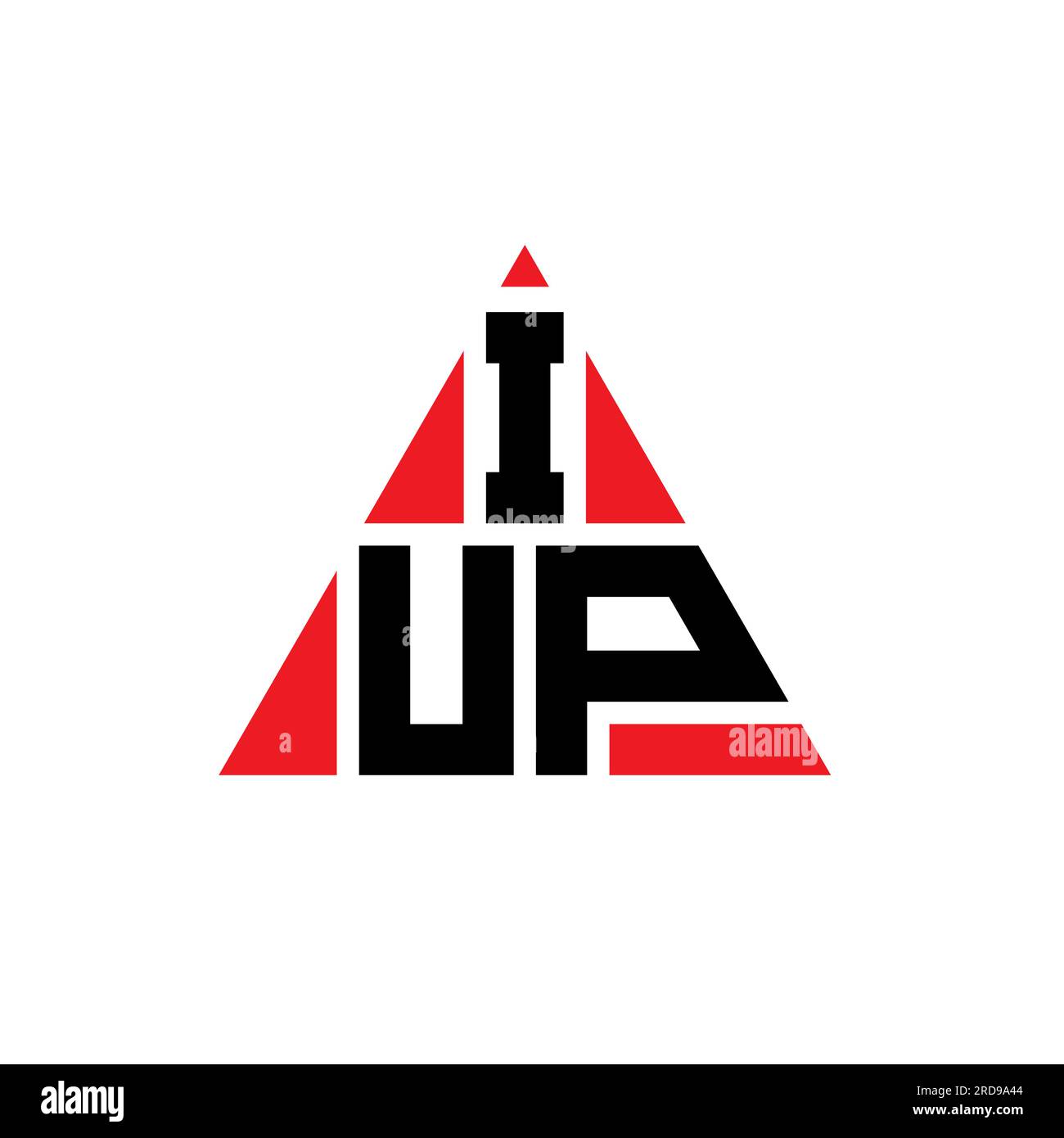 IUP triangle letter logo design with triangle shape. IUP triangle logo ...