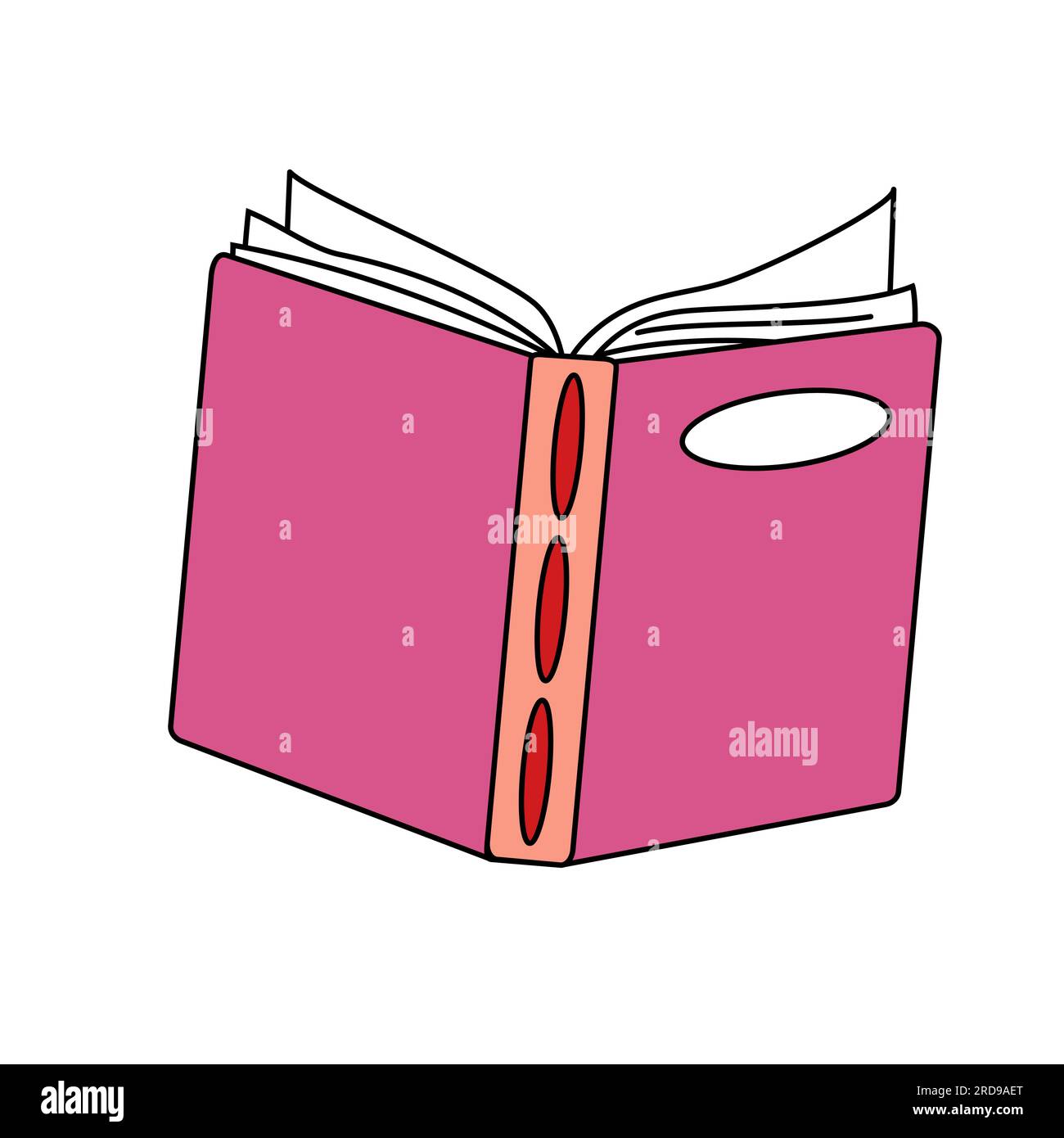 Open pink hardcover book with waving pages Stock Vector Image & Art - Alamy