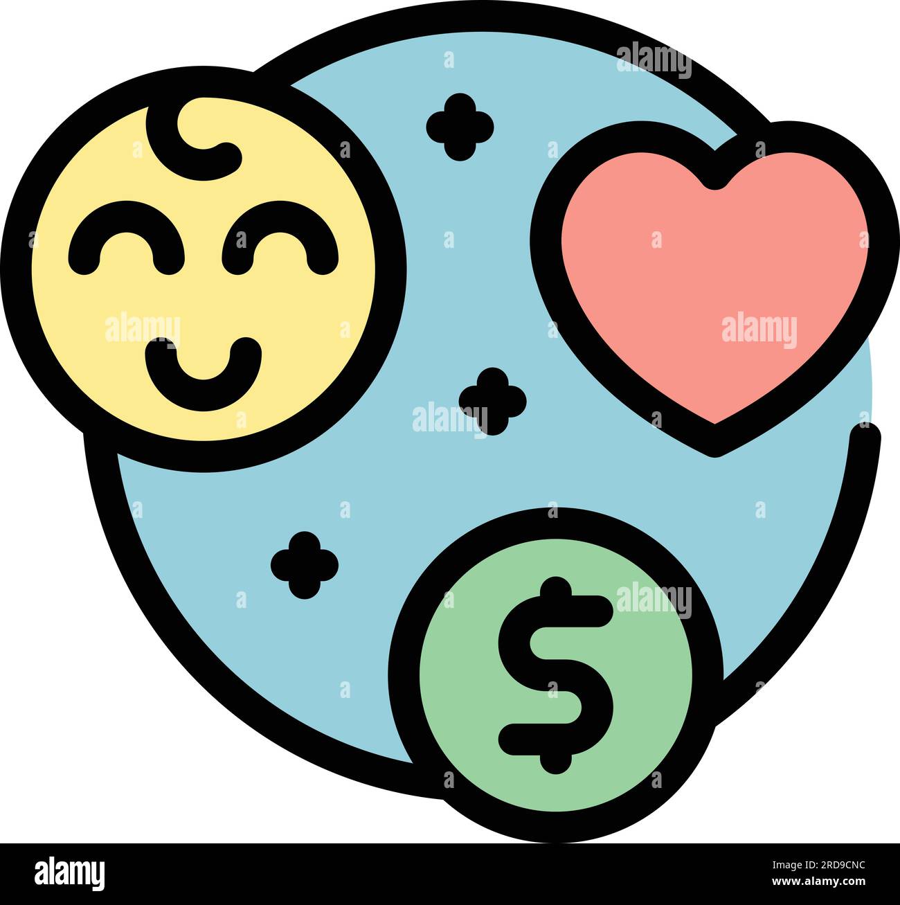 child-support-icon-outline-vector-family-care-love-help-color-flat