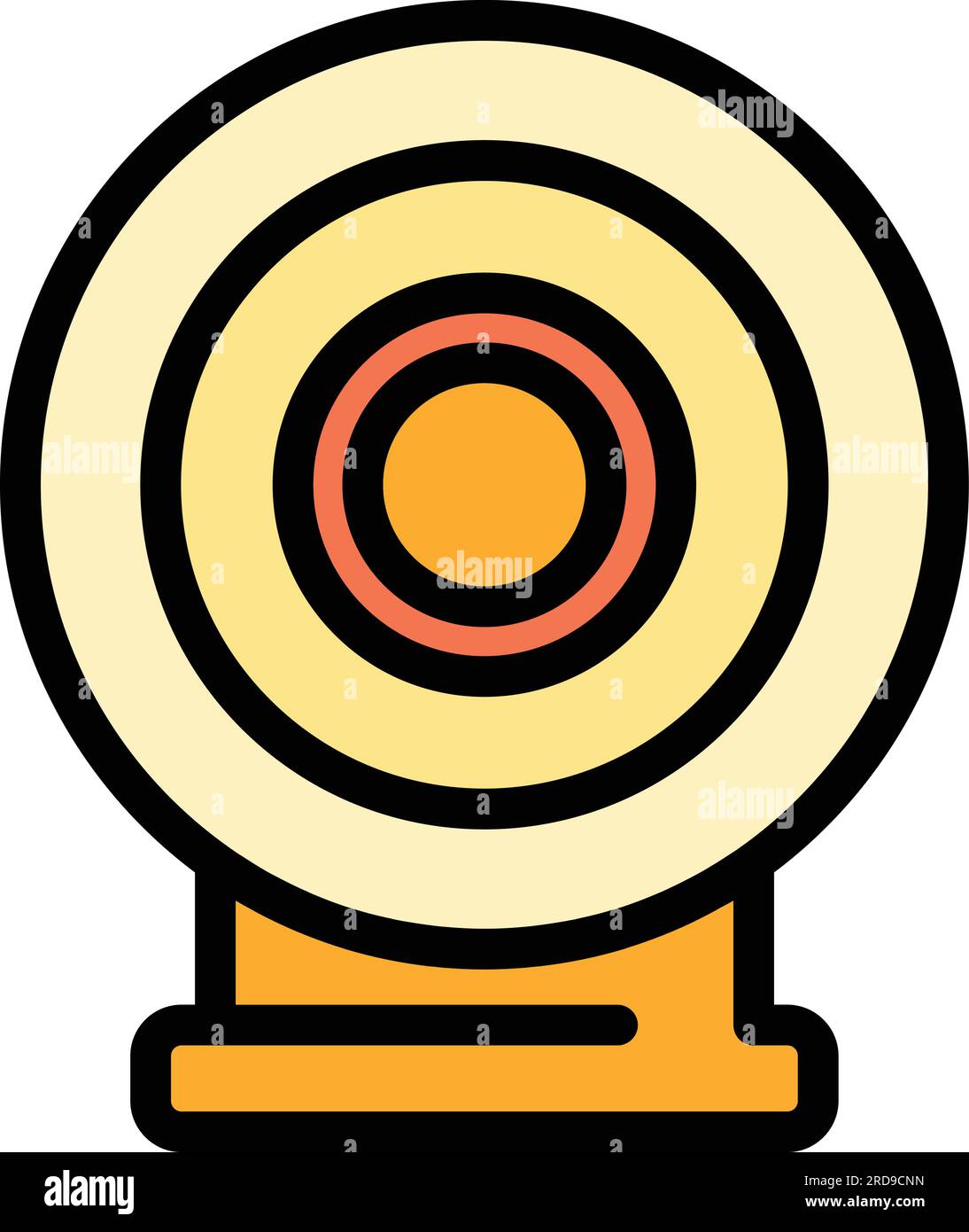 Archery target icon outline vector. Arrow game. Dart goal color flat ...