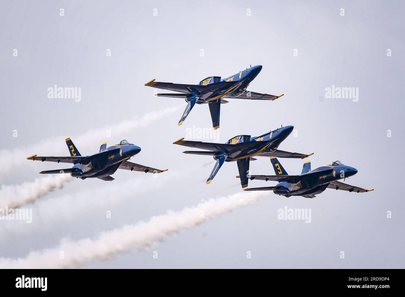 The U.S. Navy Flight Demonstration Squadron, the Blue Angels, perform