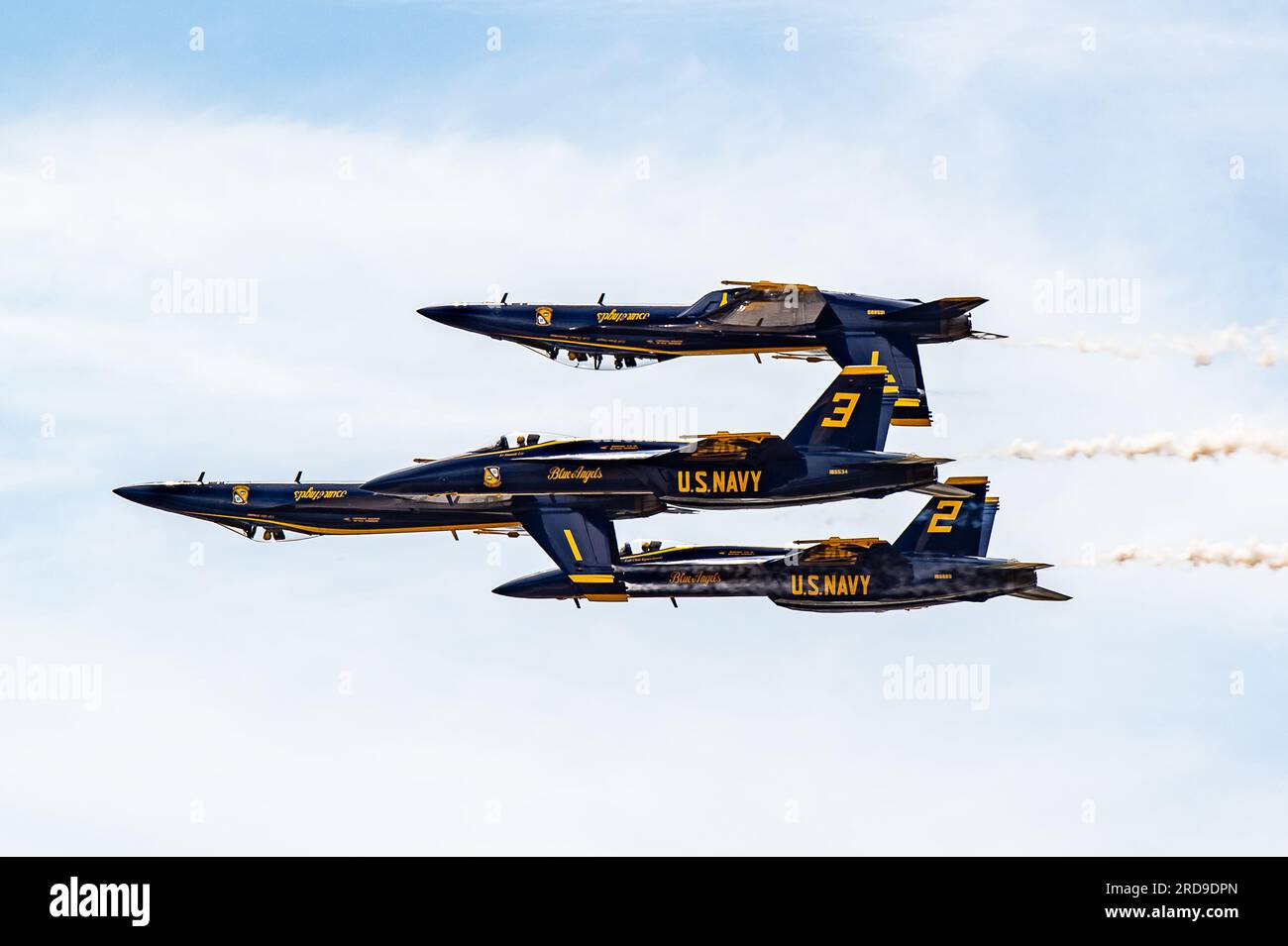 The U.S. Navy Flight Demonstration Squadron, the Blue Angels, perform