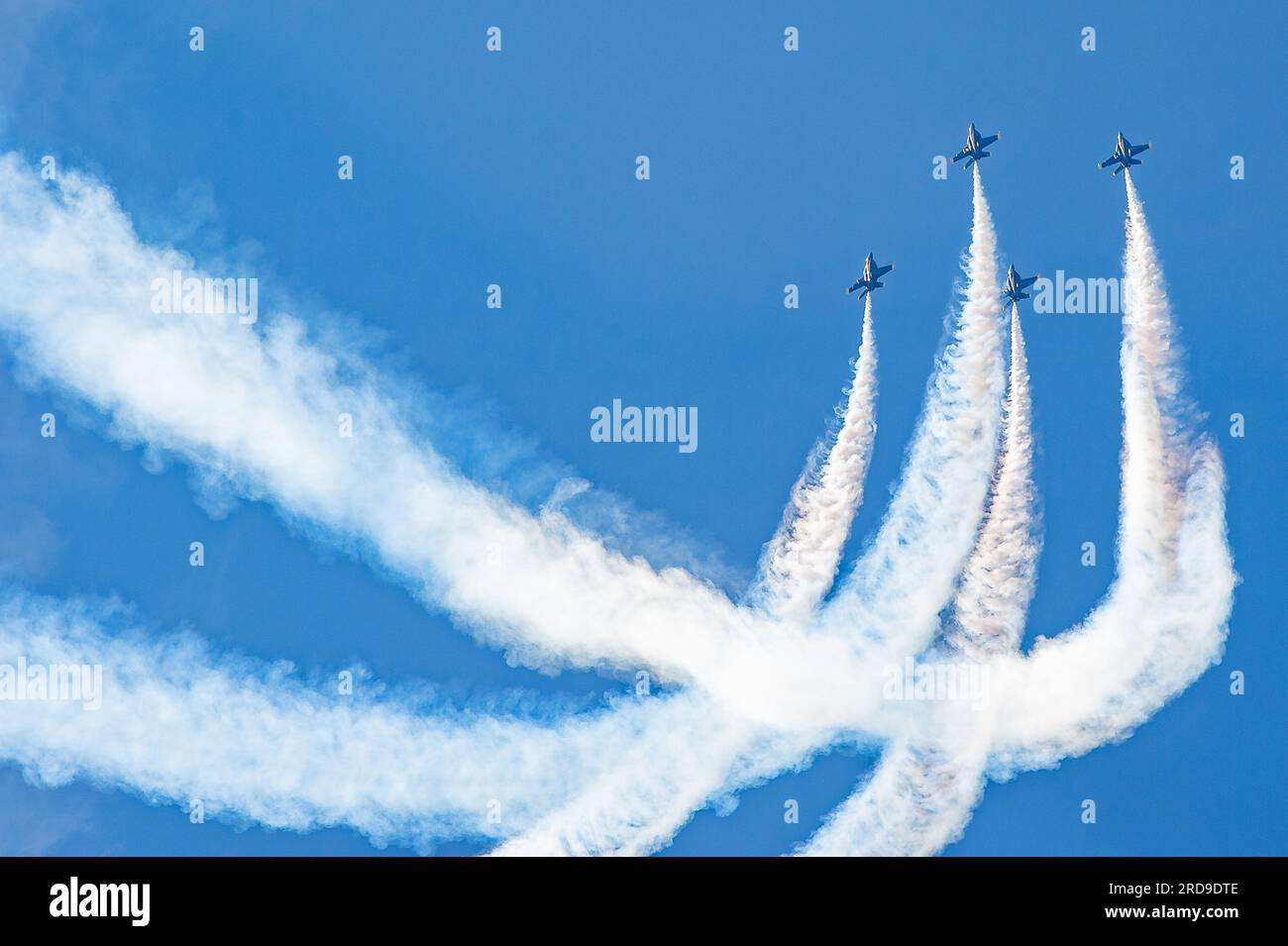 The U.S. Navy Flight Demonstration Squadron, the Blue Angels, perform