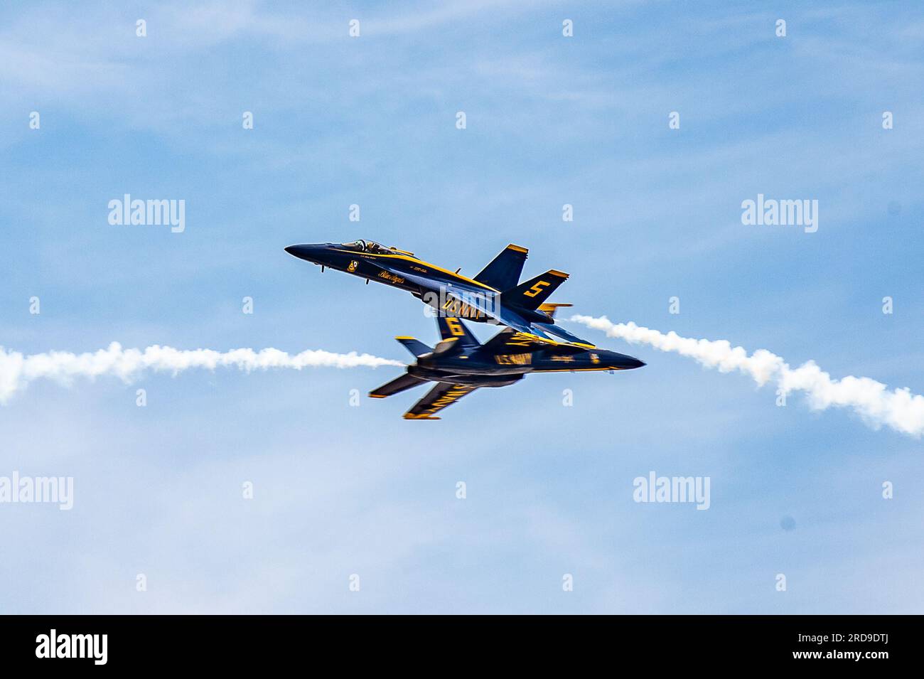 The U.S. Navy Flight Demonstration Squadron, the Blue Angels, perform