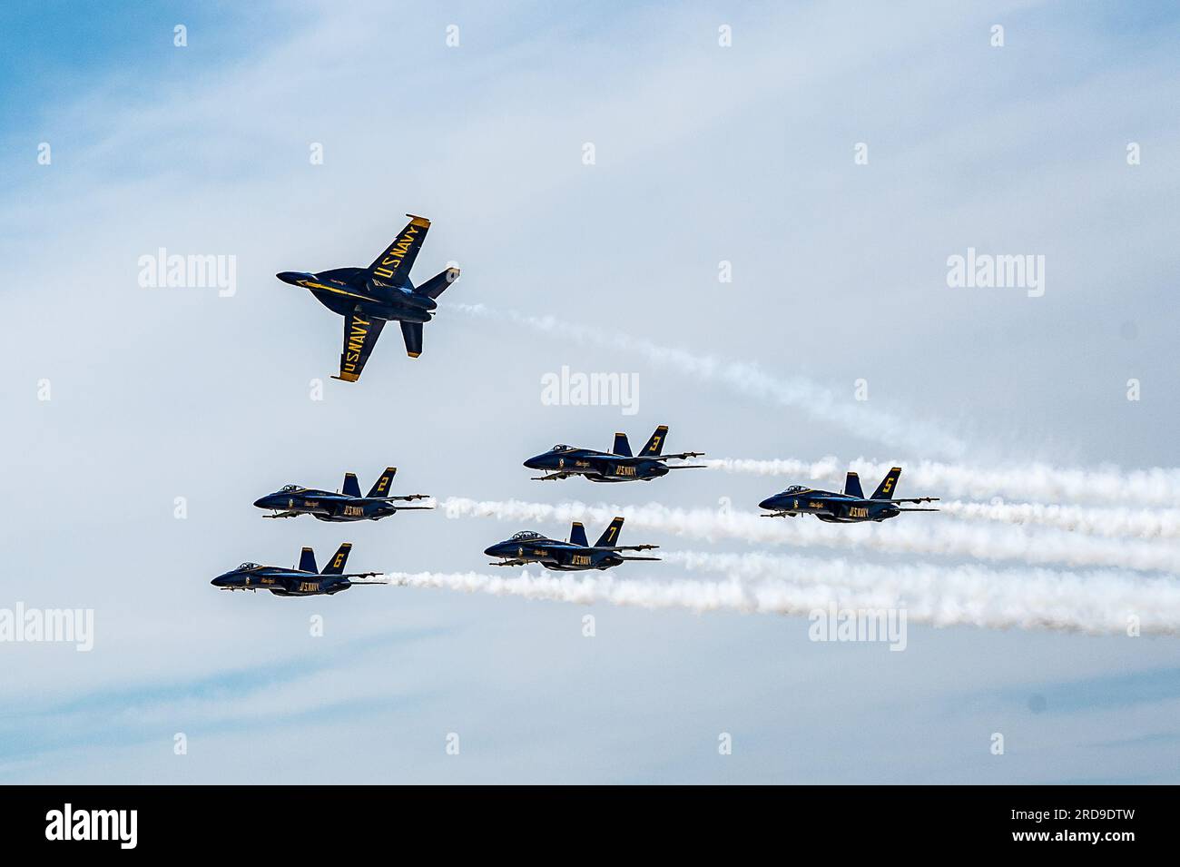 The U.S. Navy Flight Demonstration Squadron, the Blue Angels, perform