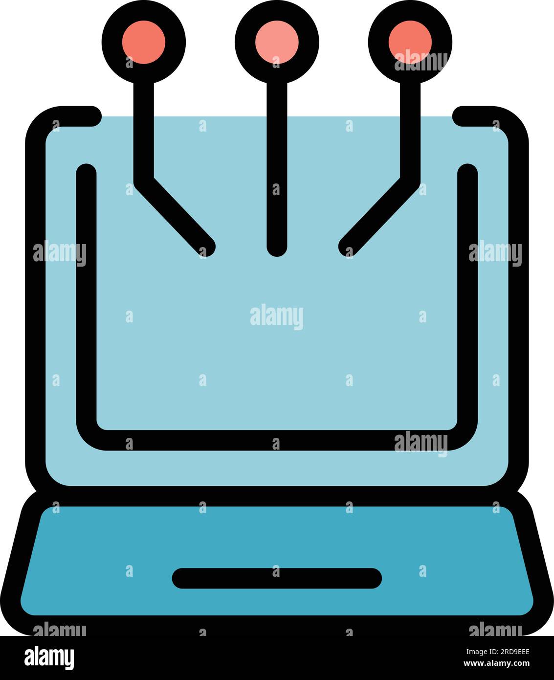 Learning software icon outline vector. Video knowledge. Digital platform color flat Stock Vector