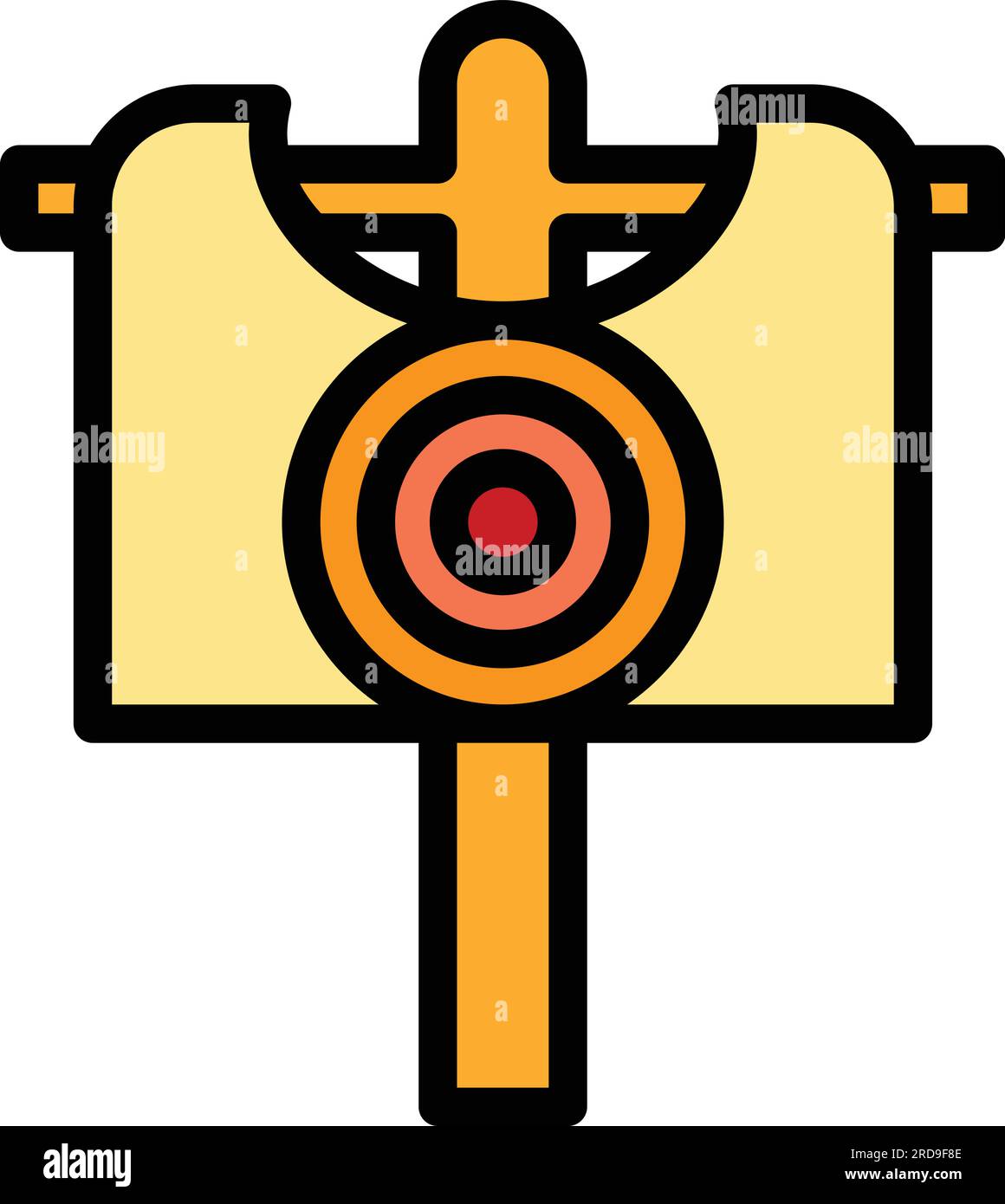 Archery board icon outline vector. Dart target. Bullseye target color