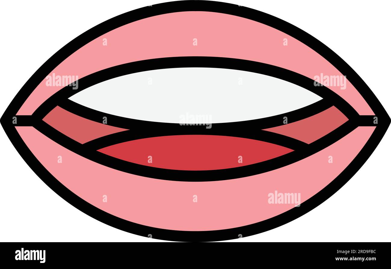 Language articulate icon outline vector. Mouth pronunciation. Speech