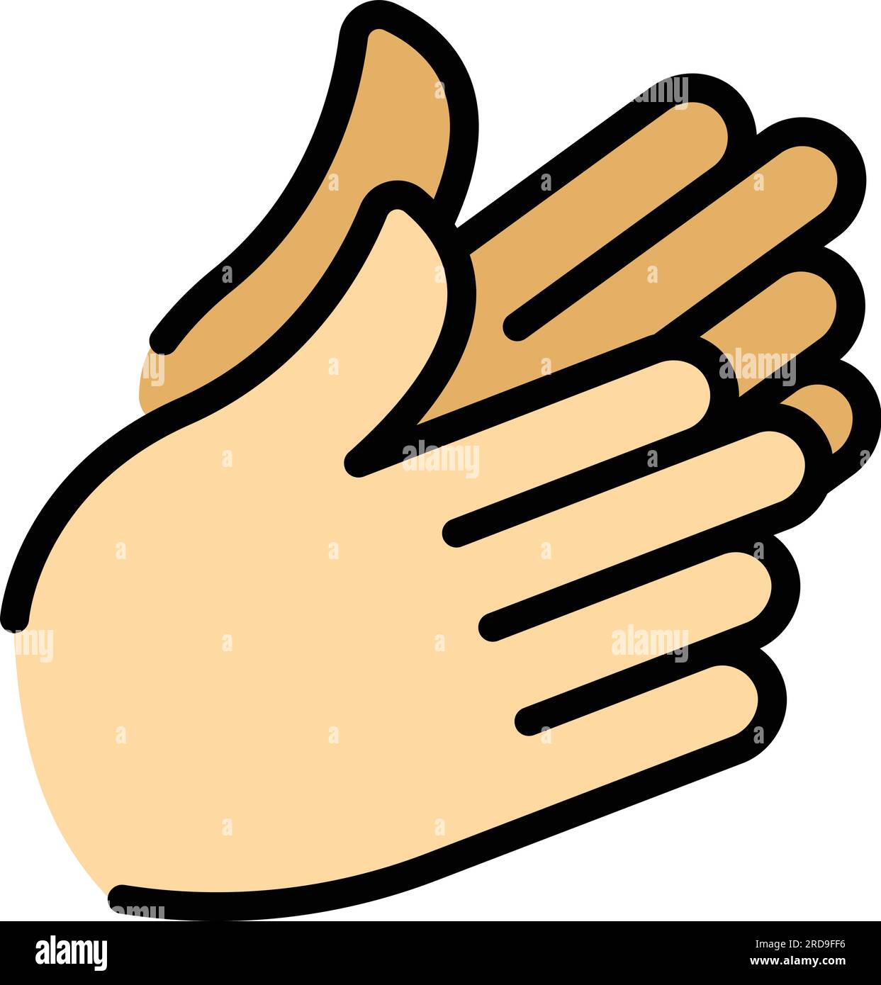Handclap gesture icon outline vector. Hand clap applause. People