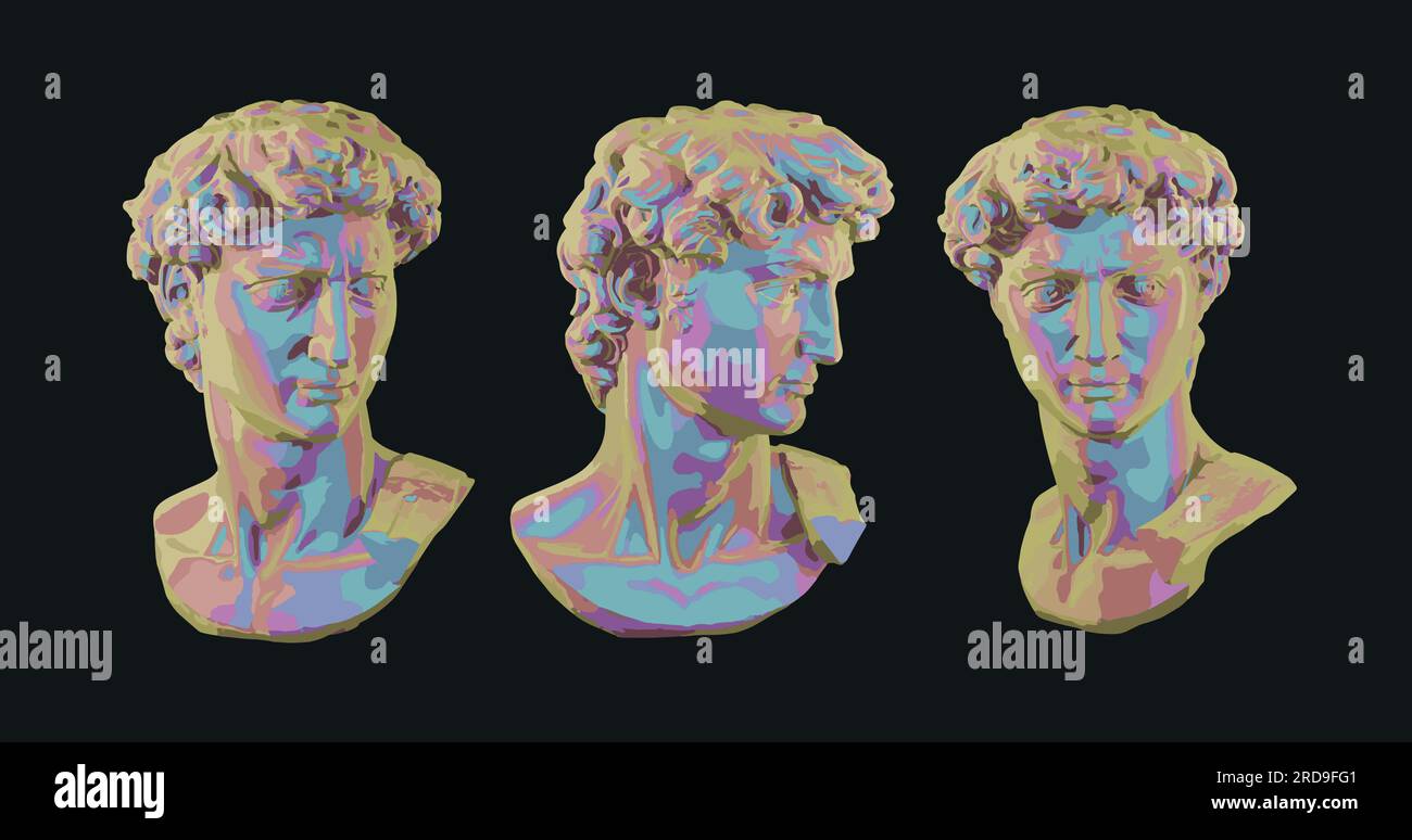 David statue on isolated background. Vector Stock Vector Image & Art