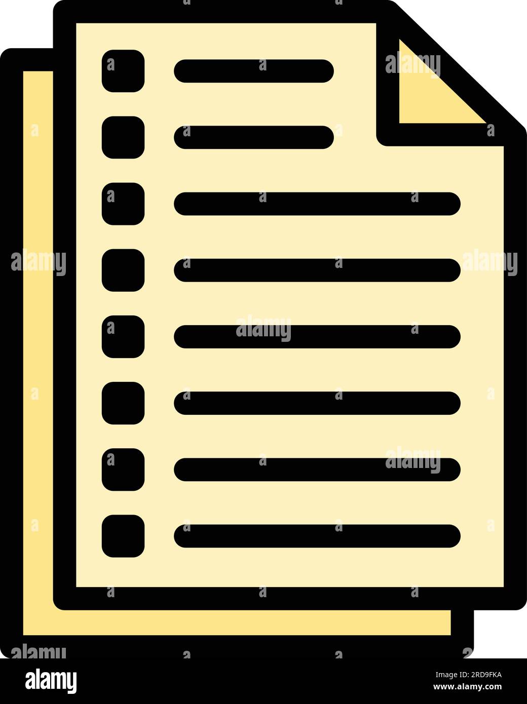 File paper icon outline vector. Document stack. Office paperless color ...