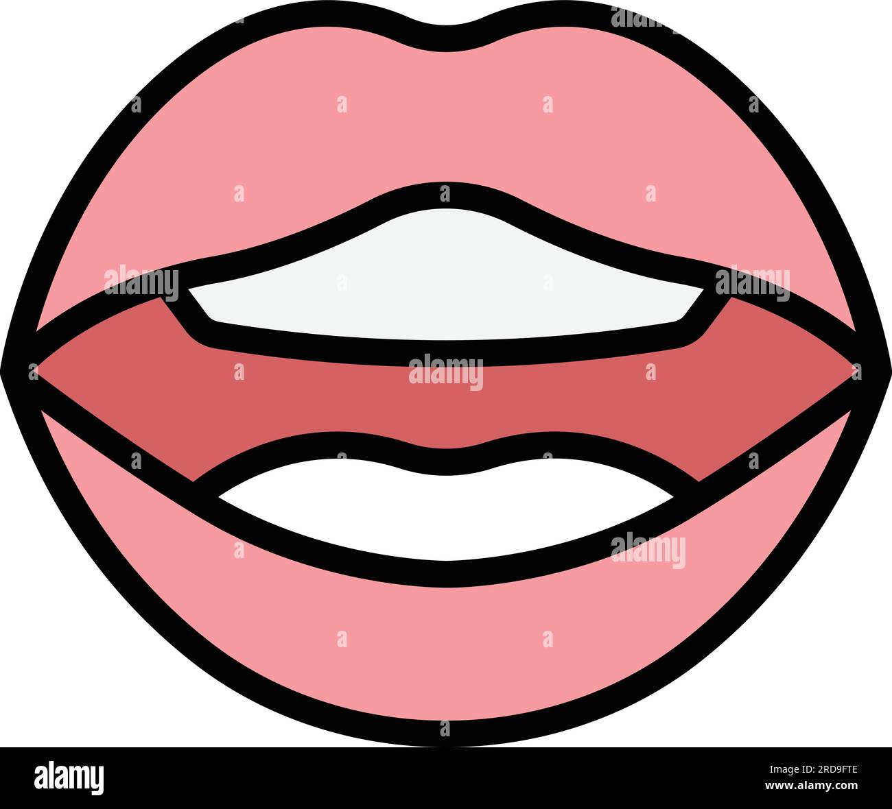 Tongue articulation icon outline vector. Mouth pronunciation. Language