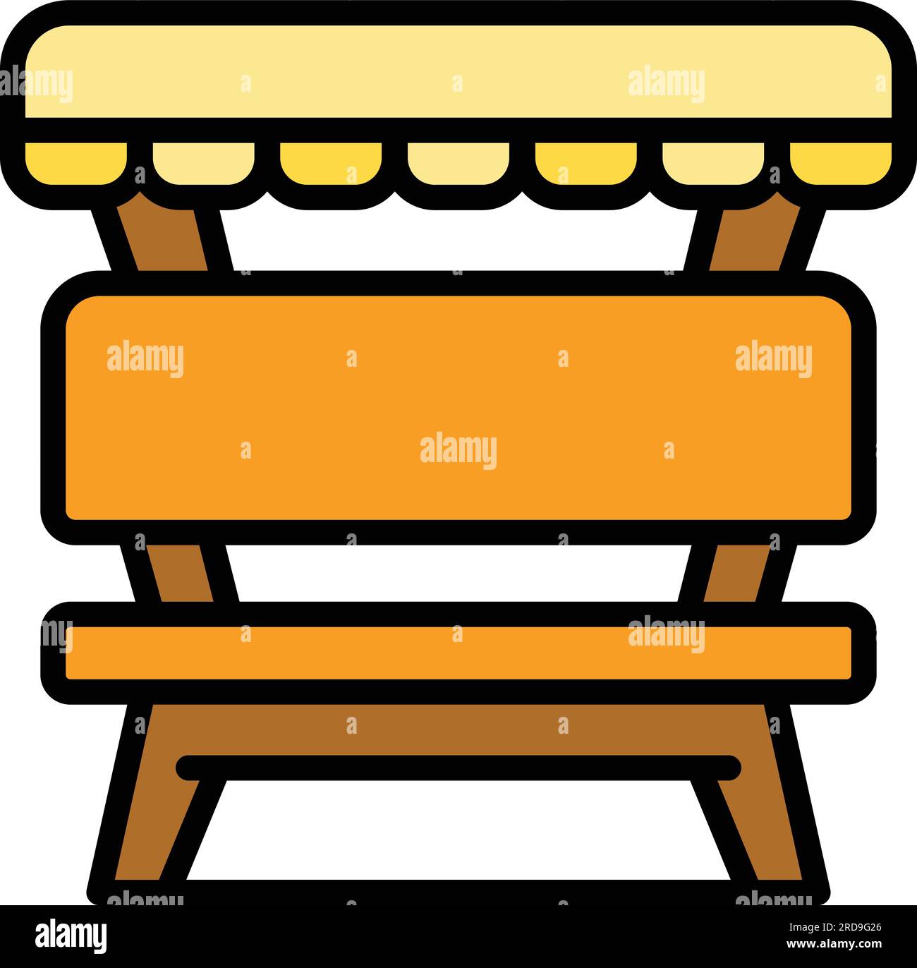 Activity bench icon outline vector. Street park. Garden bench color ...