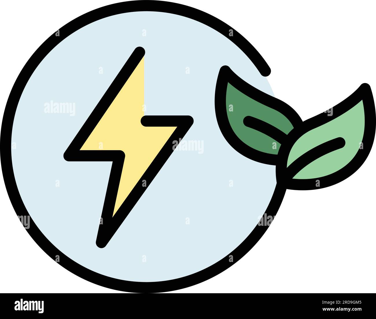 Eco leaf energy icon outline vector. Ecology environment. Nature power ...