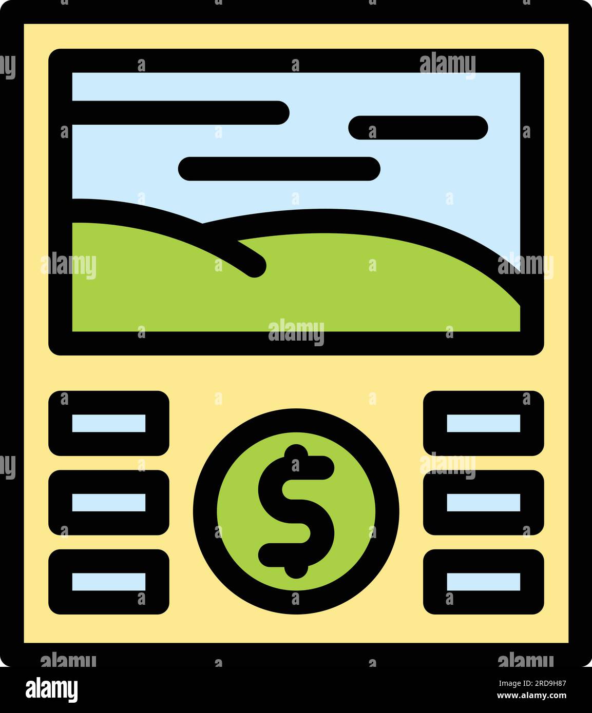 Free course icon outline vector. Online education. Study seminar color ...