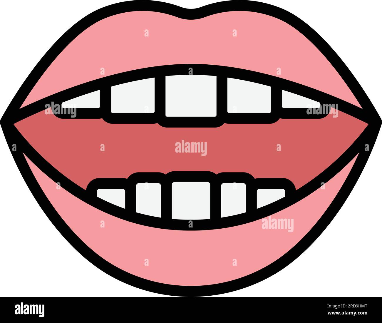 Language animation icon outline vector. Mouth talk. Face speech color