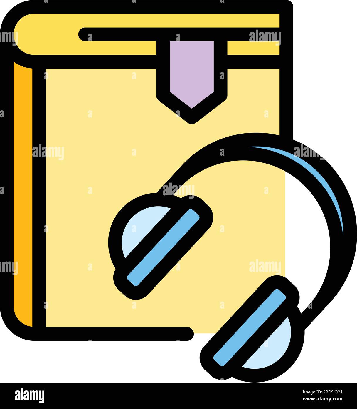 Audio course book icon outline vector. Online video. Digital education ...