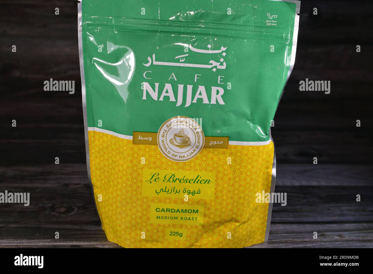 Cairo, Egypt, June 18 2023 Najjar Cafe Coffee Brazilian medium with