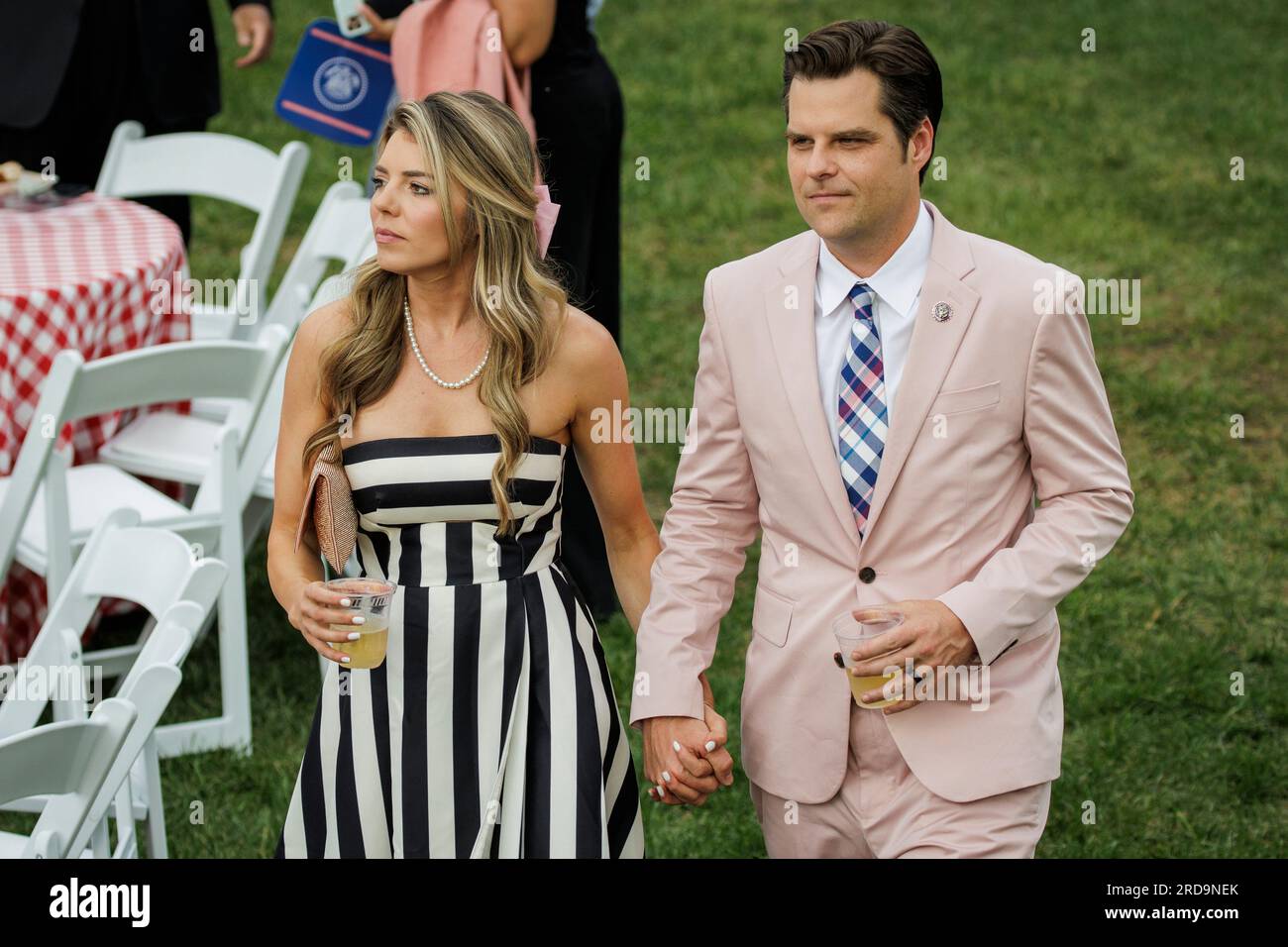 Washington, United States. 19th July, 2023. US Representative Matt Gaetz (RFL) and his wife
