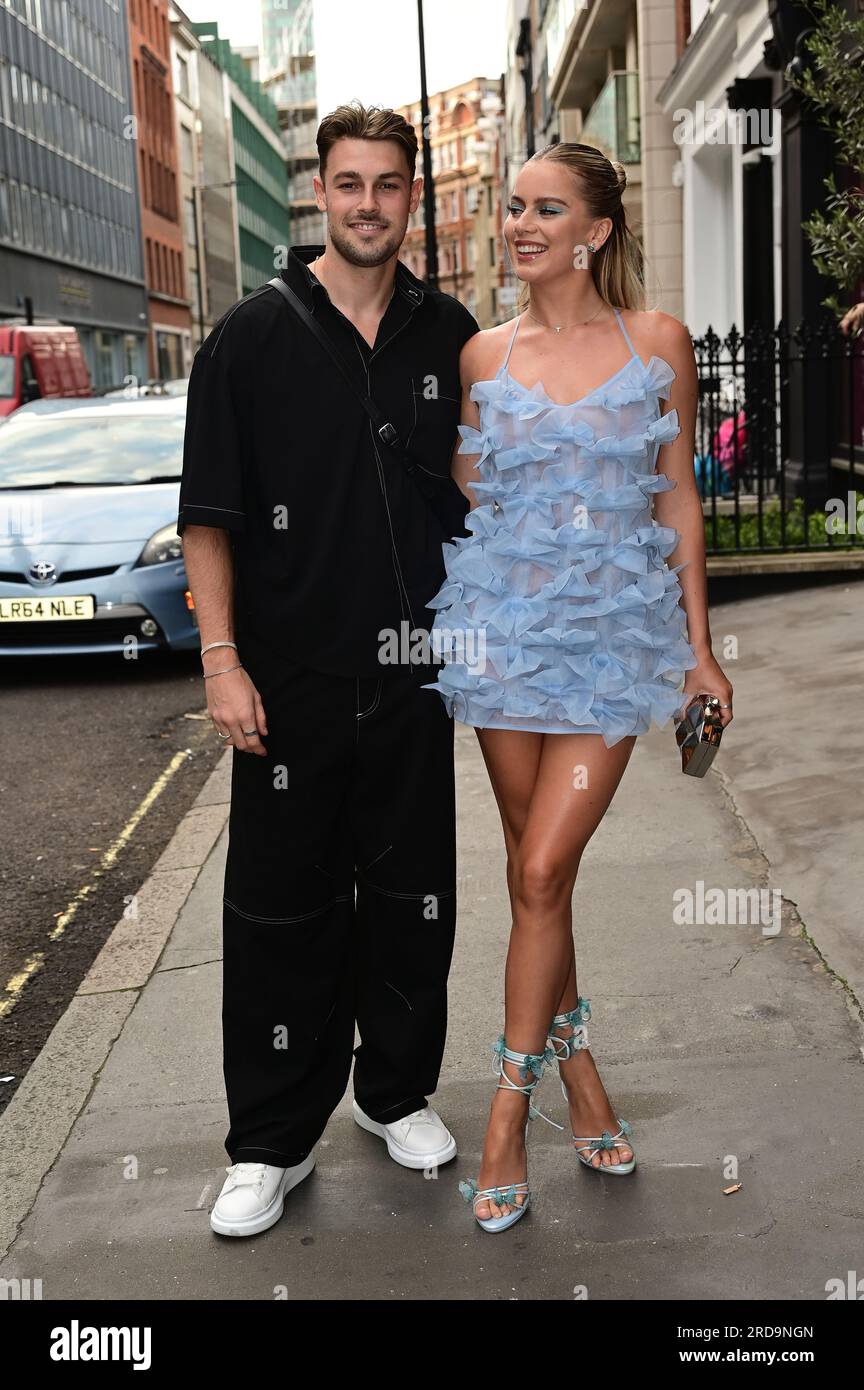 Andrew Le Page and Tasha Ghouri attends The ITV Summer party, The Mandrake Hotel, London, UK. on the 19 July 2023. Credit: See Li/Picture Capital/Alamy Live News Stock Photo