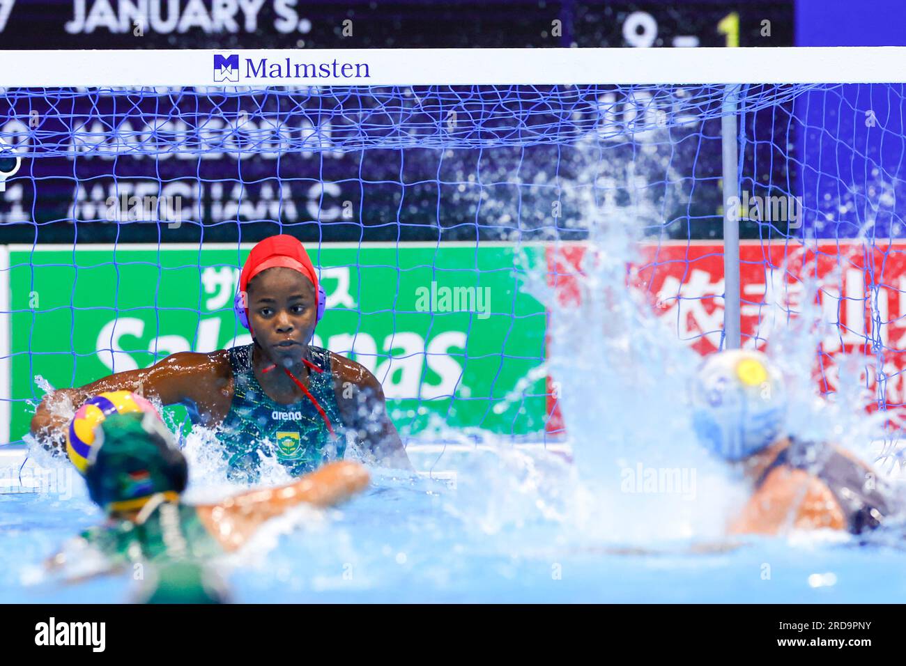 Fukuoka, Japan. 20th July, 2023. FUKUOKA, JAPAN - JULY 20: Olufunke Gando of South Africa during the World Aquatics Championships 2023 Women's match between Argentina and South Africa on July 20, 2023 in Fukuoka, Japan (Photo by Albert ten Hove/Orange Pictures) Credit: Orange Pics BV/Alamy Live News Stock Photo