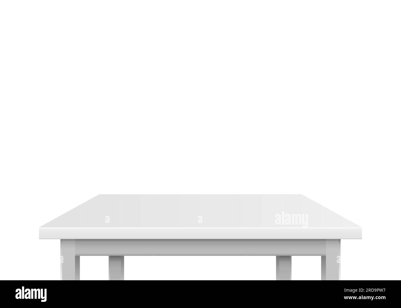 Gray table on a white background. Vector illustration Stock Vector
