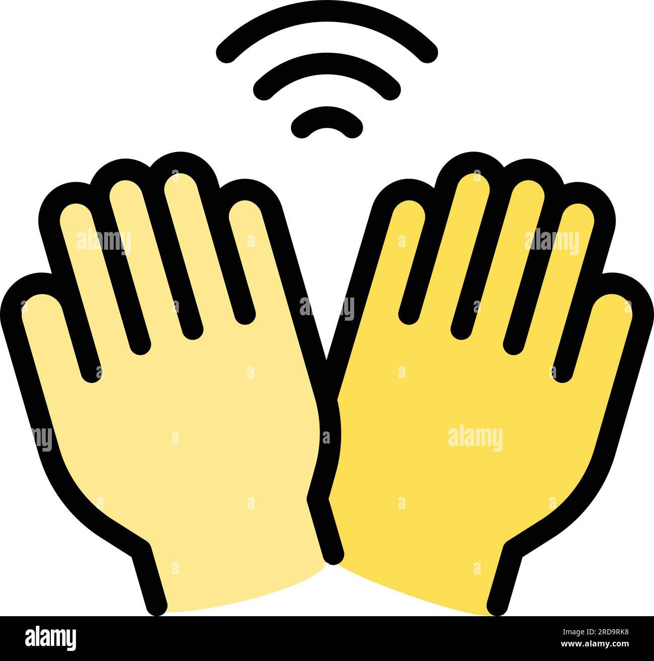 Palm password icon outline vector. Biometric recognition. Scan hand ...