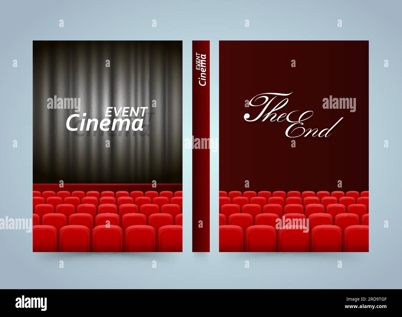 Movie cinema premiere poster design. Banner film book. A4 size paper