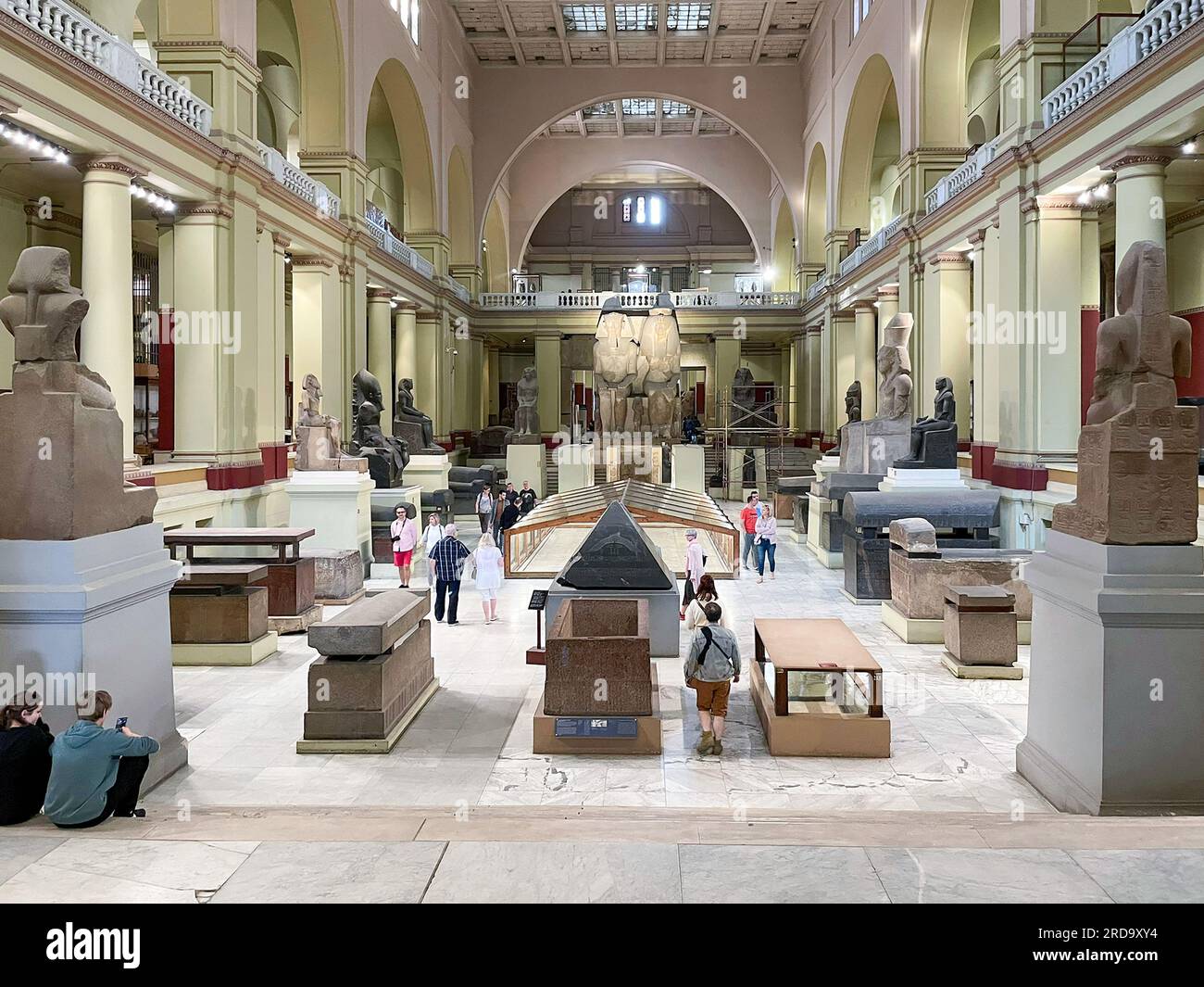 Cairo, Egypt - July 15, 2023: old egyptians statues and archaeological ...