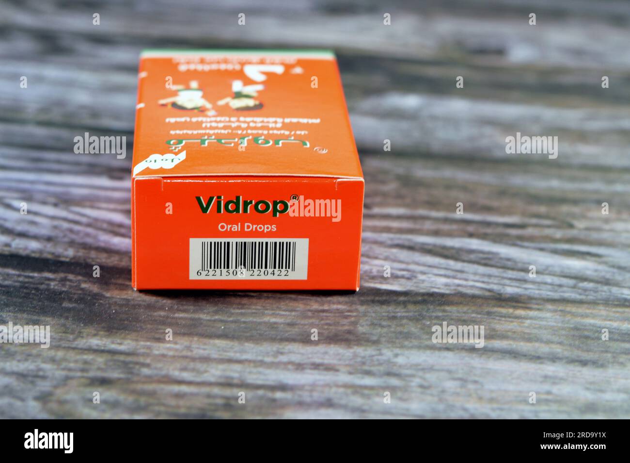 Cairo, Egypt, June 26 2023: Vidrop 2800IU oral drops, Vitamin D analog ...