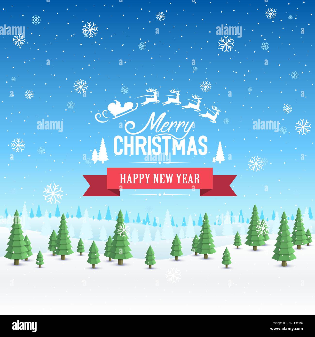 Merry christmas cover art, Happy new year background, Vector