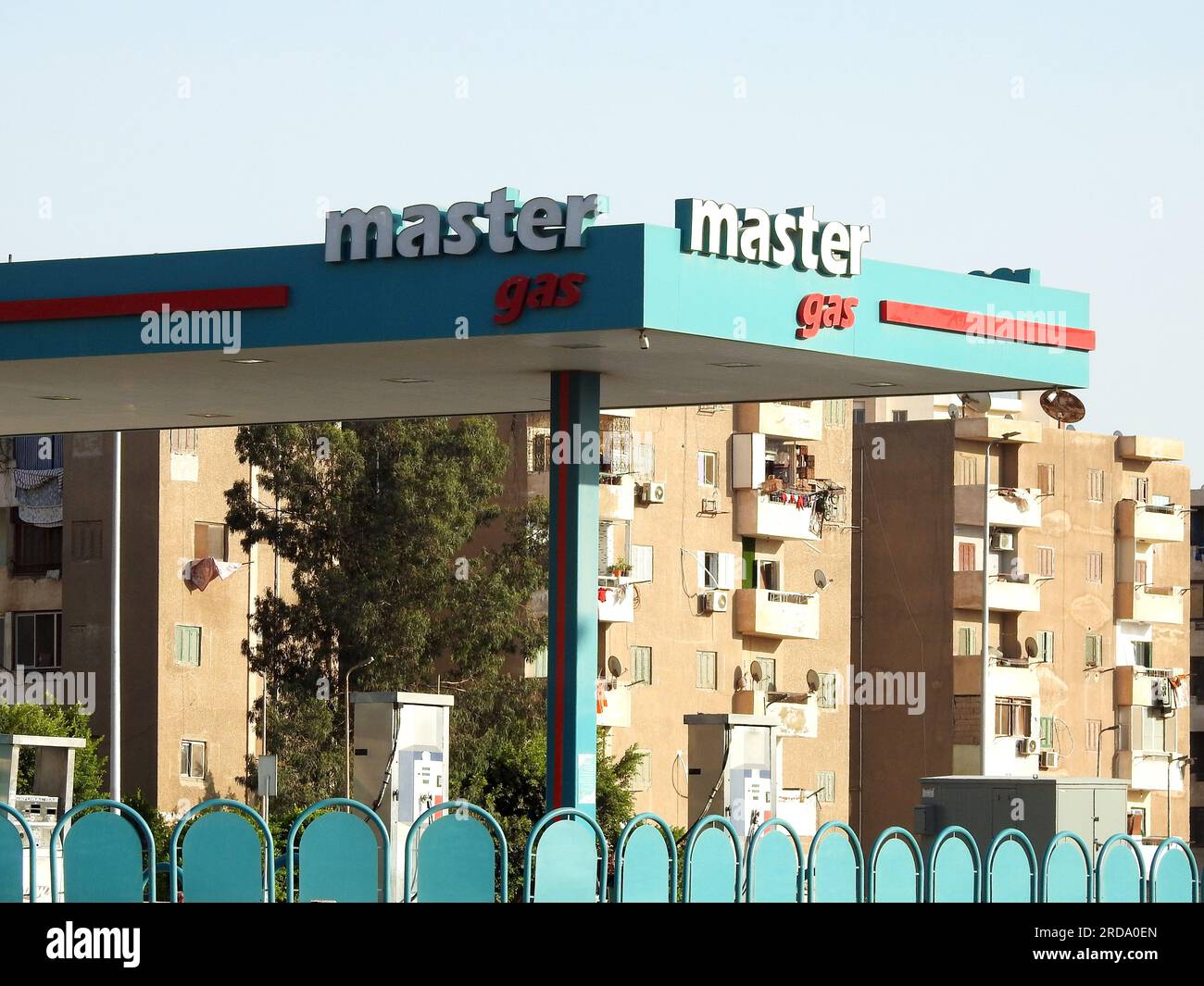 Cairo, Egypt, June 28 2023: Master gas and oil station for natural gas ...