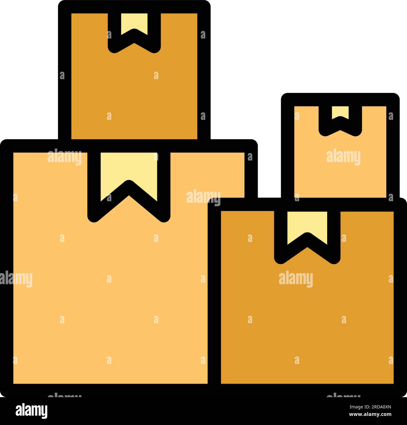 Factory boxes icon outline vector. Distribution storage. Warehouse