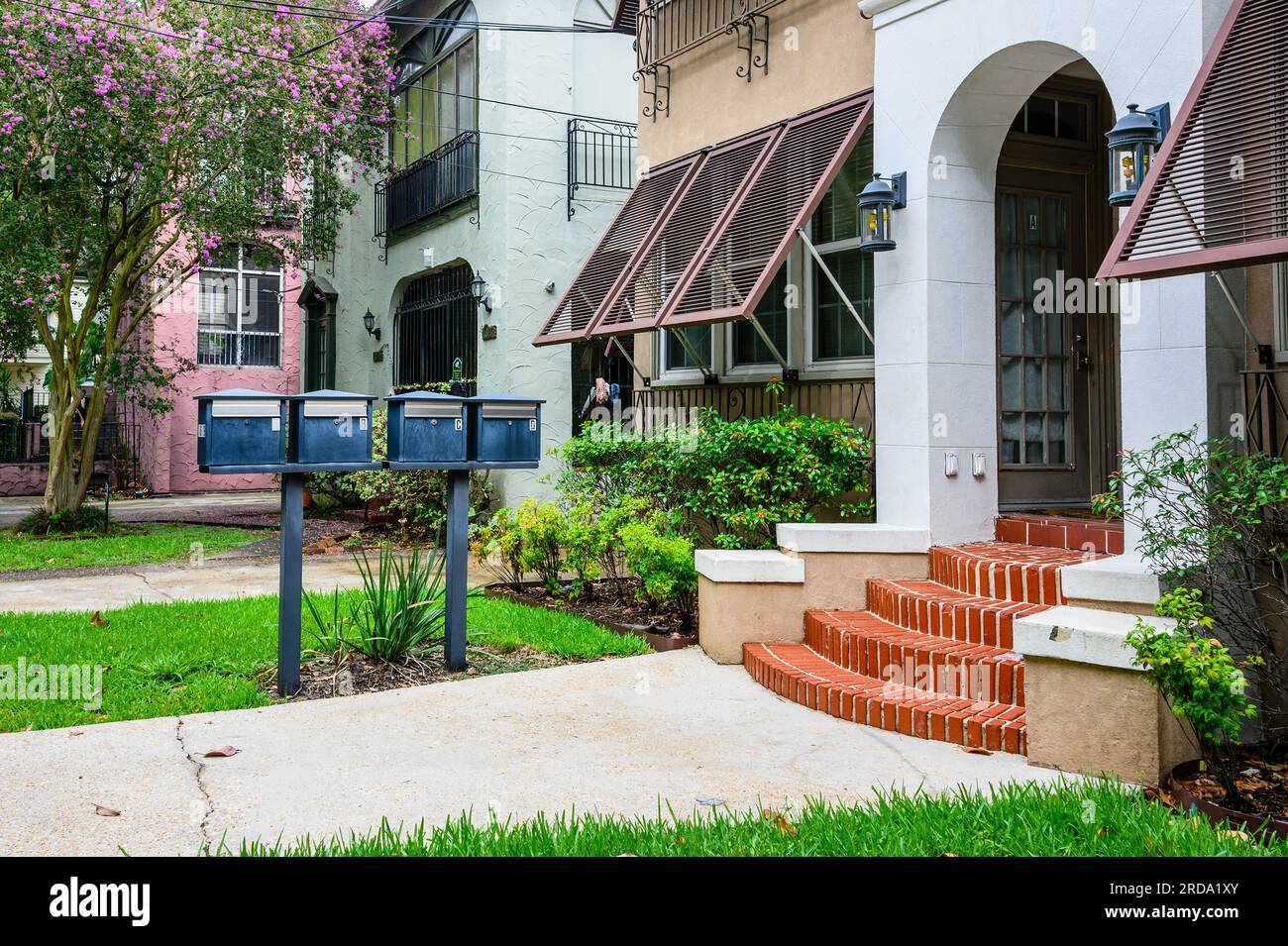Apartment building exterior steps hires stock photography and images