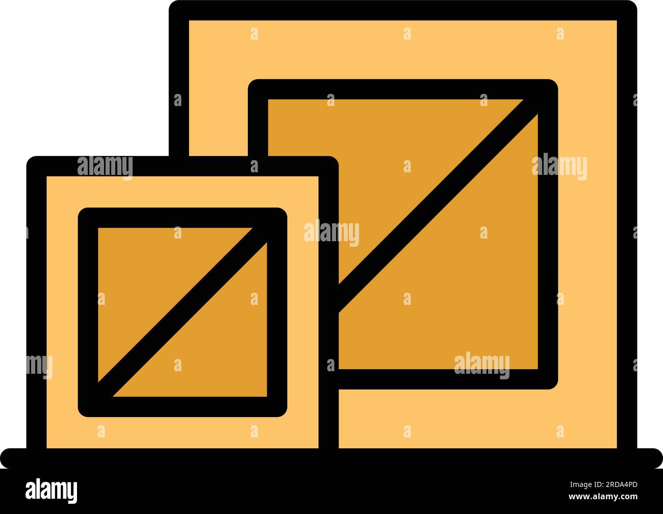 Factory boxes icon outline vector. Warehouse storage. Product stock color flat Stock Vector