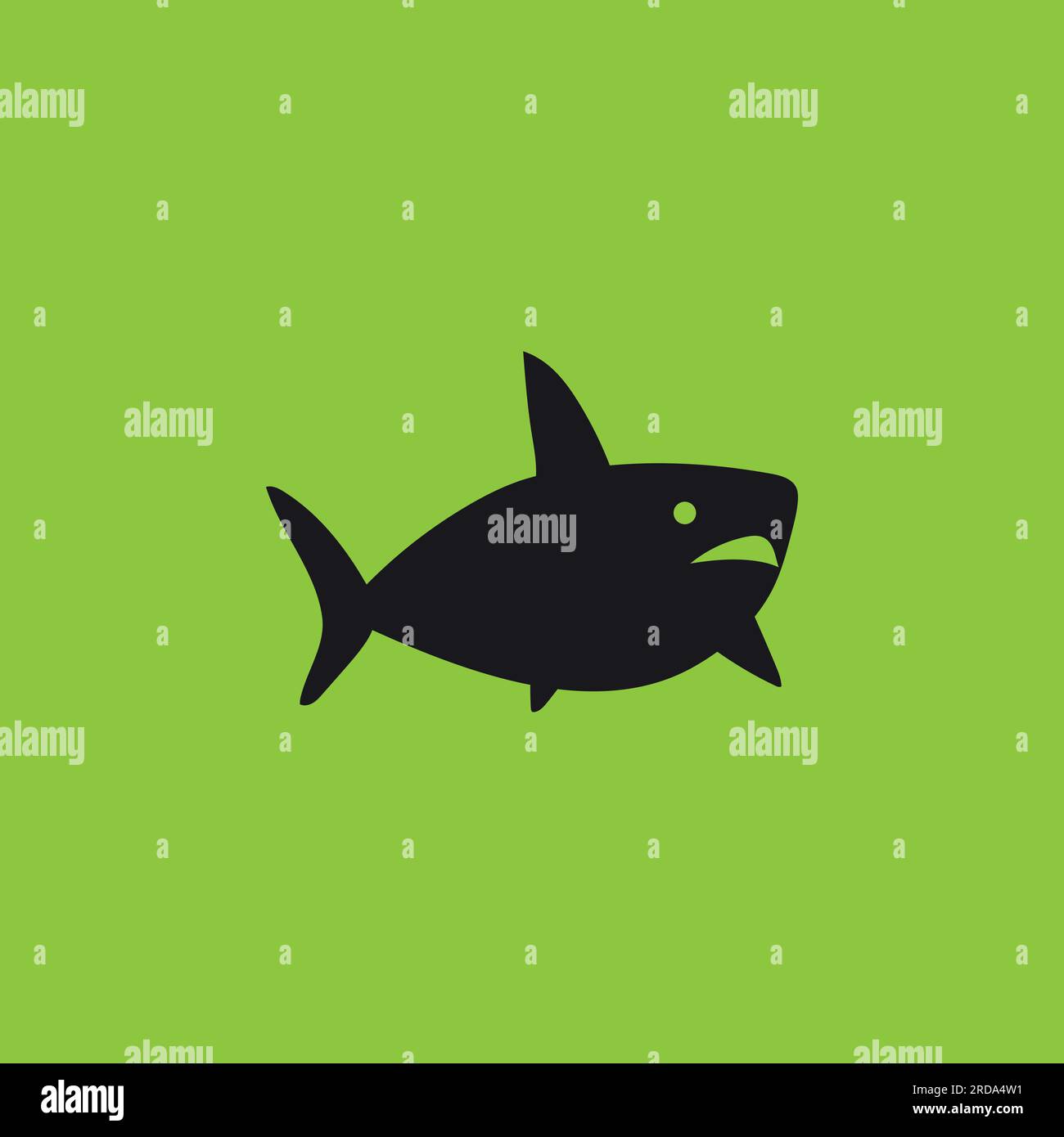 Great White Shark, Silhouette - Vector Stock Vector Image & Art - Alamy