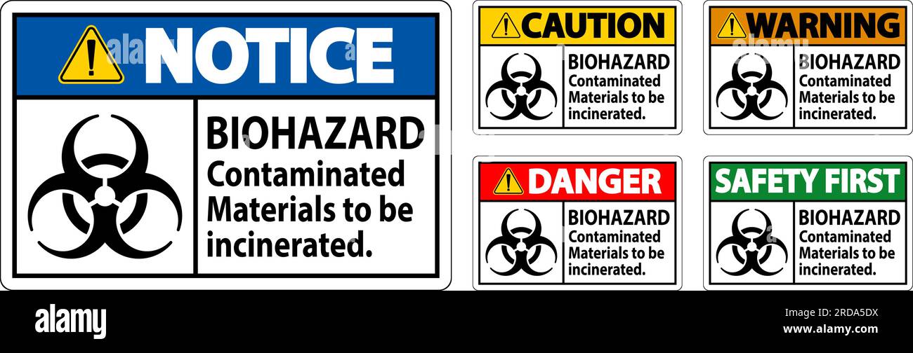 Biohazard Warning Label Biohazard Contaminated Materials To Be