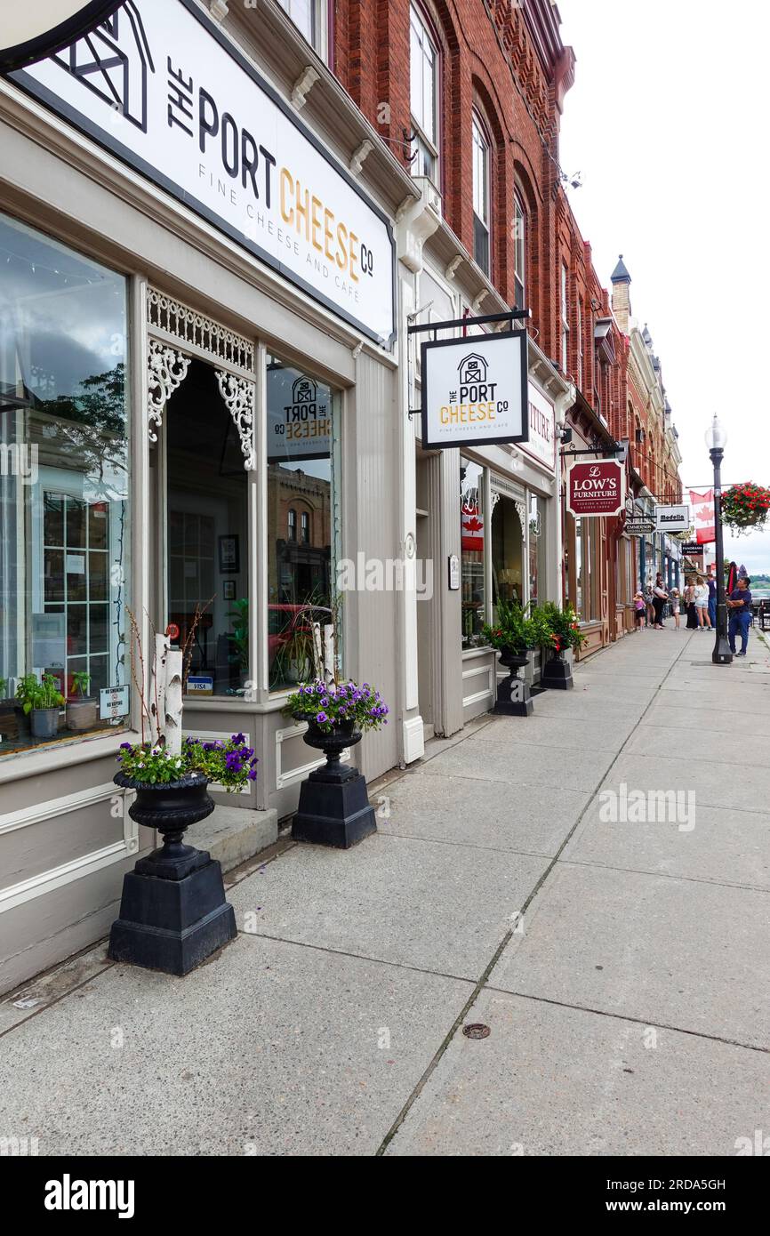 downtown port perry street Stock Photo