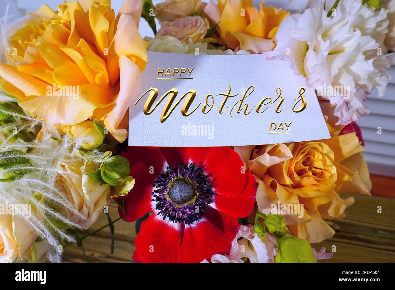 Happy mother's day! Card, Banner, flyer, Congratulations on Mother's Day, Bouquet of flowers