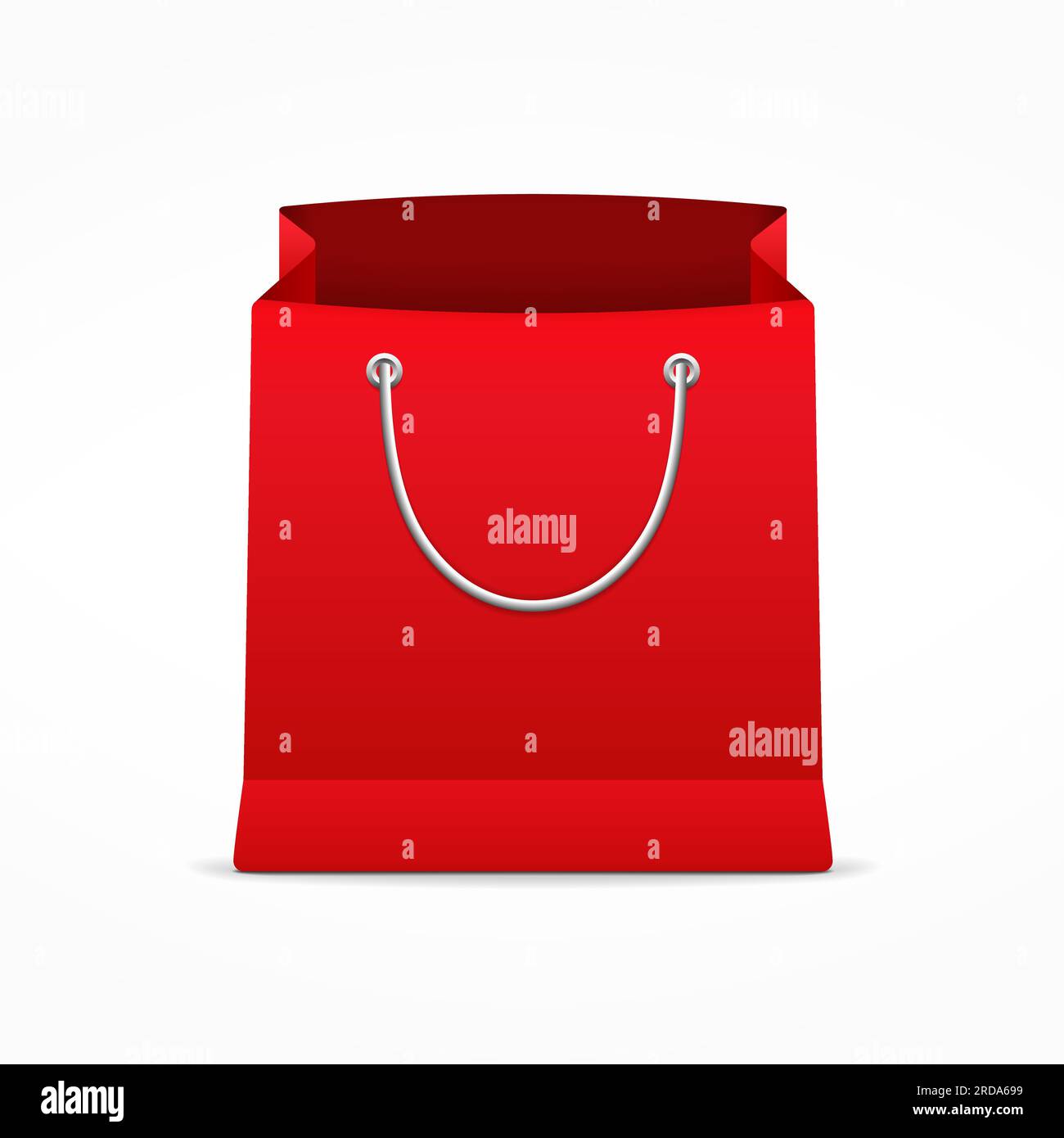 Red shopping bag on white background, vector eps10 illustration Stock ...