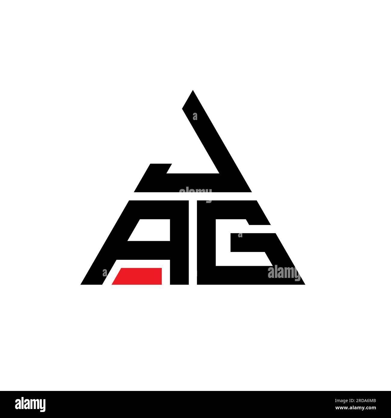 JAG triangle letter logo design with triangle shape. JAG triangle logo ...