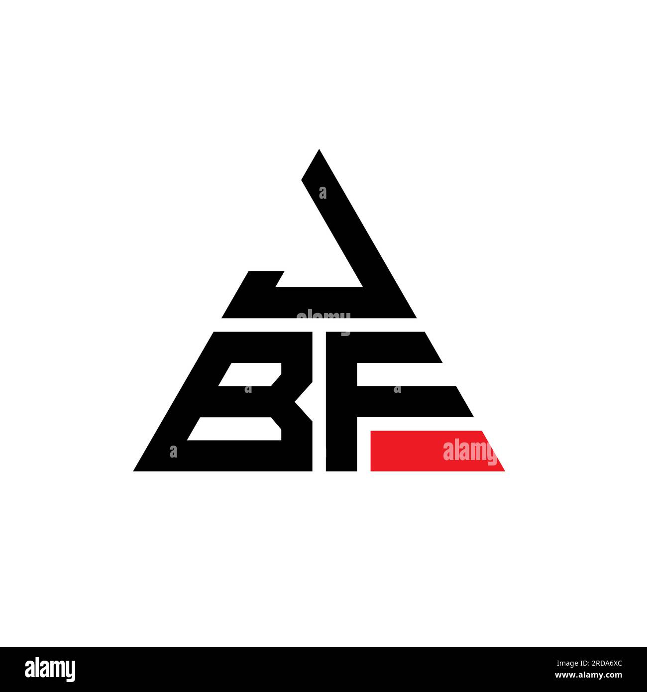 JBF triangle letter logo design with triangle shape. JBF triangle logo