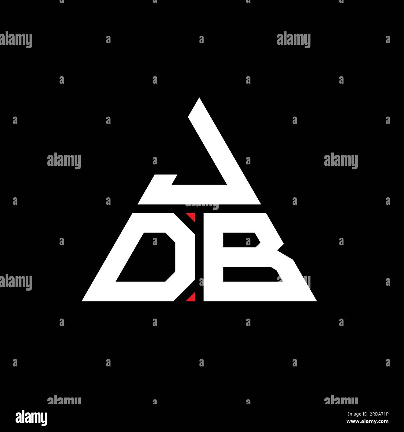 JDB triangle letter logo design with triangle shape. JDB triangle logo ...