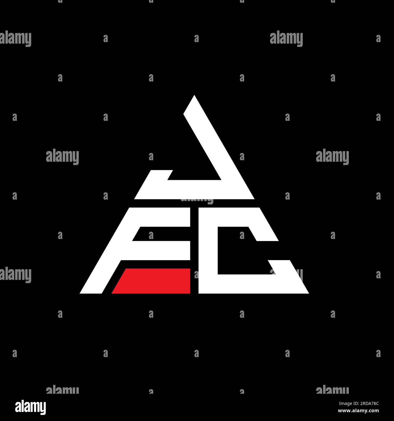 JFC triangle letter logo design with triangle shape. JFC triangle logo