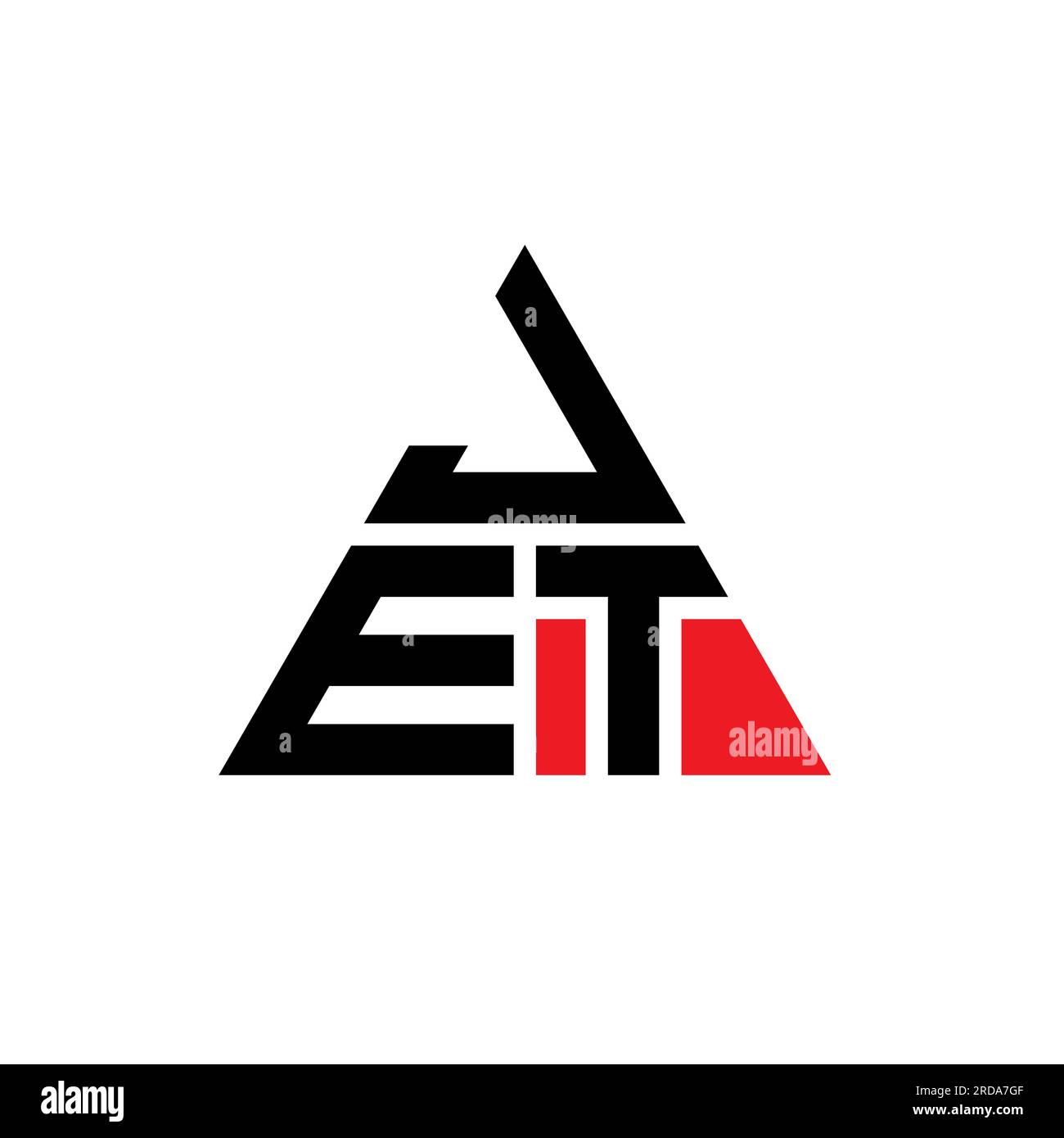 JET triangle letter logo design with triangle shape. JET triangle logo ...